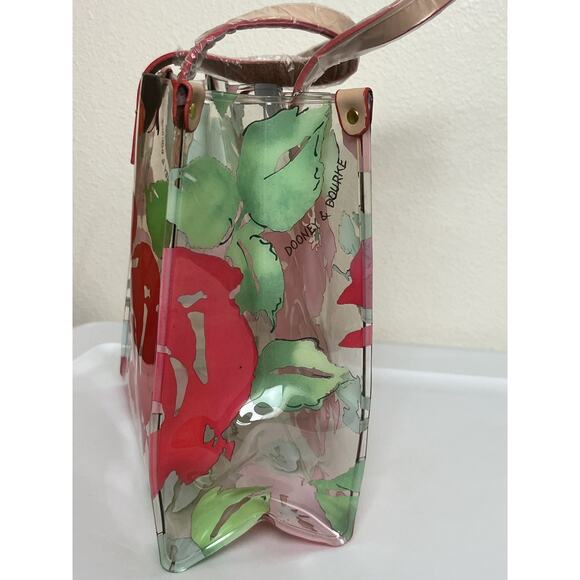 New Dooney & Bourke Clear Lunch Bag Tote Floral Multicolor - Picture 3 of 7